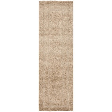Safavieh 3 ft. 3 in. x 5 ft. 3 in. Small Rectangle Beige and Beige Florida Shag Rug SG454-1313-3